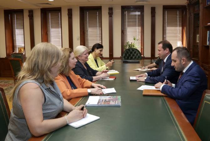 وزير دفاع أرمينيا دافيت تونويان يستقبل سفيرة المملكة المتحدة بأرمينيا جوديث مارغريت فارنورث