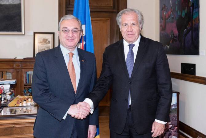 Le chef de la diplomatie arménienne a rencontré  le secrétaire général de l'OEA