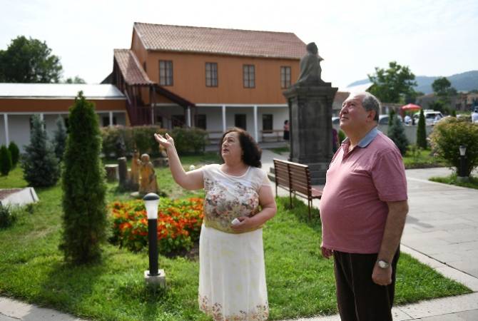Президент Армен Саркисян  посетил село Дсех,  где родился Ованес  Туманян