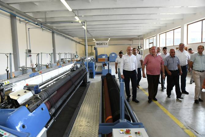 President Sarkissian visits VABA LLC anti-hail net production in Lori province