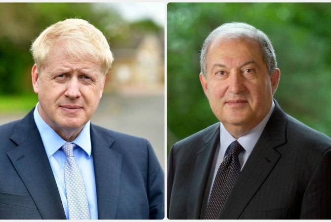 Le Président Sarkissian felisite Boris Johnson
