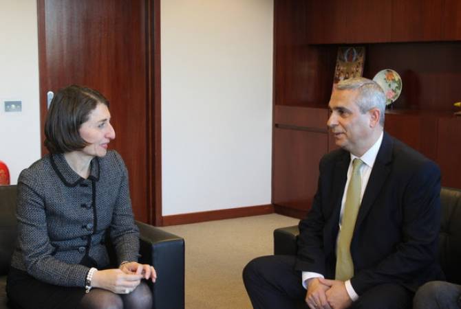 Artsakh’s FM meets with Prime Minister of the Australian State of New South Wales Gladys 
Berejiklian