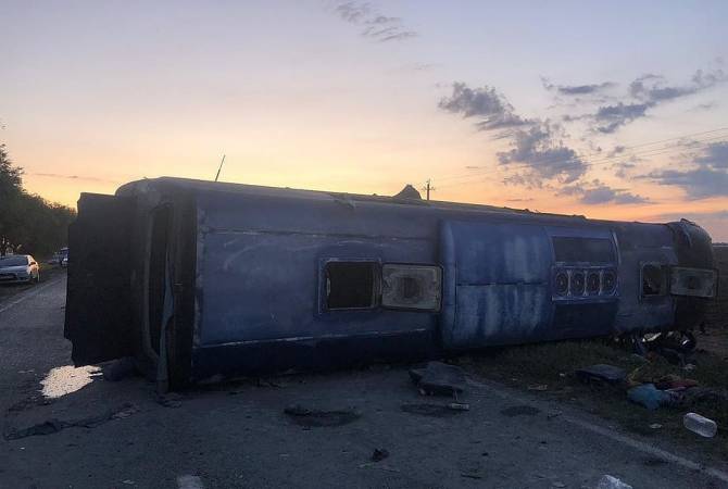 Three Armenians among the injured of bus-truck crash in Russia’s Stavropol region