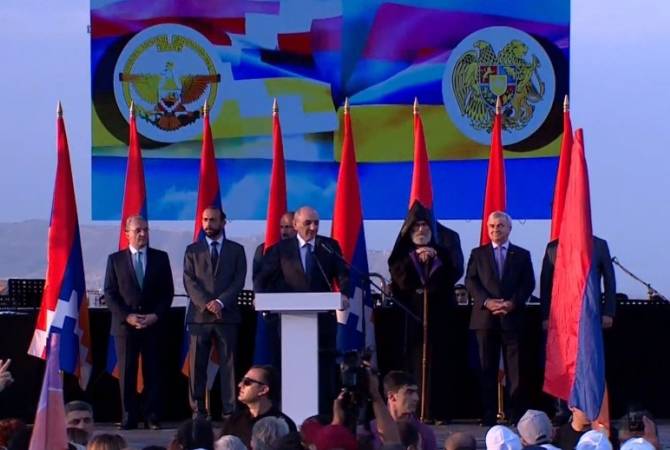 United Armenia is the dream of all Armenians – Bako Sahakyan gives speech at Revival Square