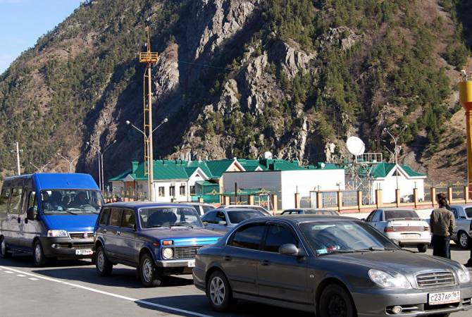 На дороге в сторону грузино-российской границы вводятся ограничения