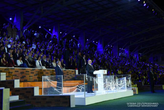 تحيا أرمينيا الأم، آرتساخ والأرمن المنتشرون في العالم-رئيس آرتساخ بإفتتاح دورة الألعاب الأرمنية ال7-
