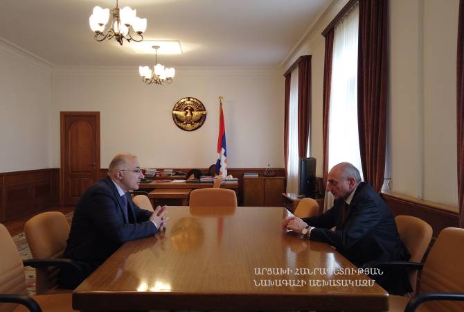 Artsakh’s president holds meeting with Hayastan Fund director 