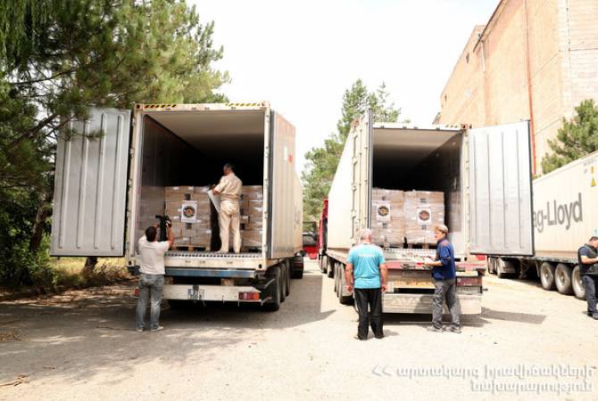 Aide humanitaire envoyée à la Syrie par décision conjointe des gouvernements arménien et 
russe
