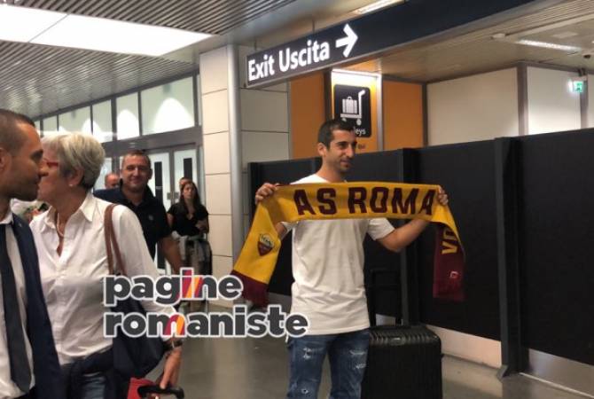 Мхитарян прибыл в аэропорт Рима, он на правах аренды присоединится к “Роме”