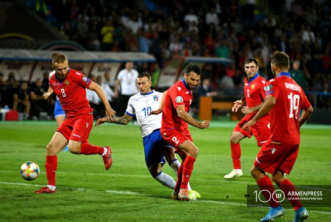 Армения проиграла Италии со счетом 1:3

