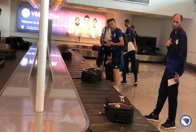 Bosnia and Herzegovina national football team arrives in Armenia