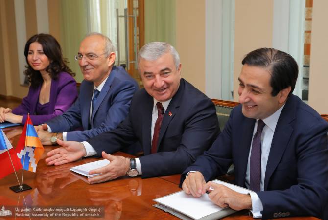 Artsakh Speaker of Parliament receives French parliamentarians