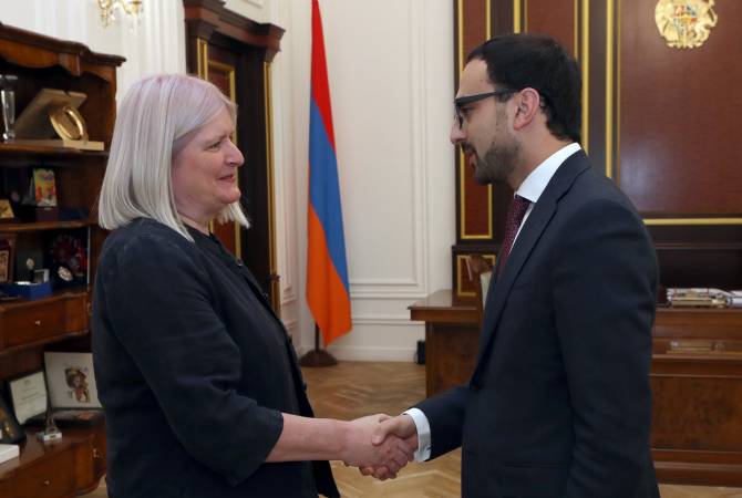 Le vice-Premier ministre  a reçu l'ambassadeur sortant du Royaume-Uni en Arménie