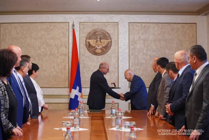 President of Artsakh receives representatives of physical culture and sports sphere