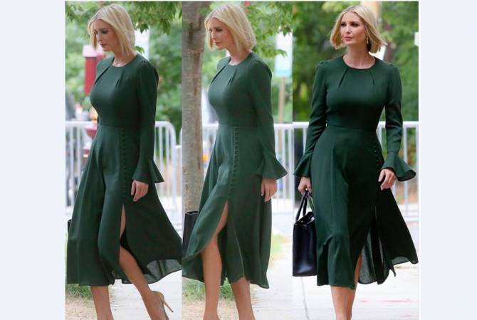 Дочь Трампа вышла на публику в оголяющем бедро платье