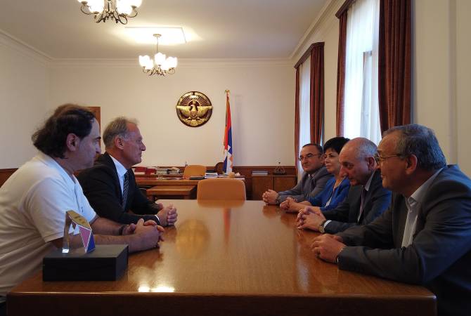 Le président d'Artsakh a reçu le président de la Fédération arménienne d'athlétisme 