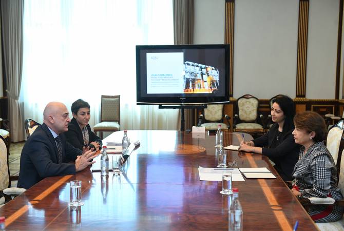 السيدة الأولى نونه سركيسيان تستقبل وفد الجمعية الخيرية العمومية الأرمنية- AGBU- 