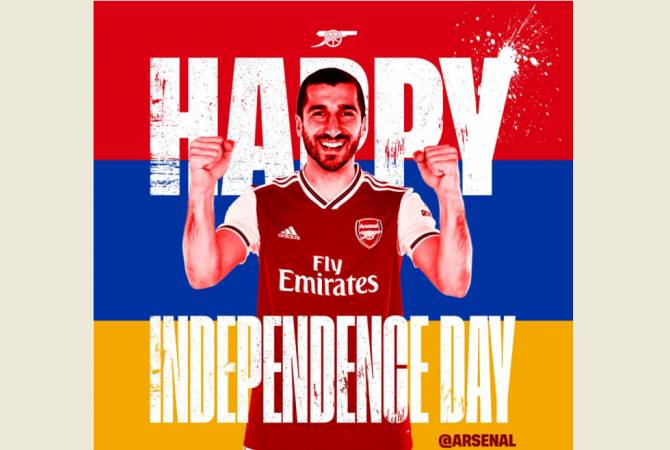 Arsenal congratulates Mkhitaryan on Armenia’s Independence Day
