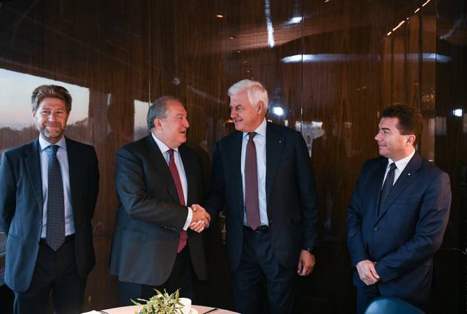 Armenian President meets CEO of Leonardo S.p.A. in Rome
