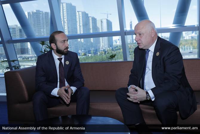 Armenian Speaker of Parliament meets with OSCE PA President in Kazakhstan