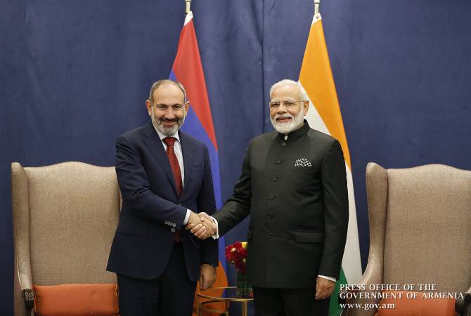 رئيس الوزراء الأرميني نيكول باشينيان يلتقي نظيره الهندي نارندرا مودي في نيويورك