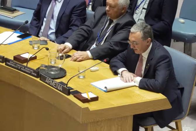 وزير خارجية أرمينيا زوهراب مناتساكانيان يؤكد التزام أرمينيا يمحافحة الإرهاب بكلمة بمجلس الأمن الدولي