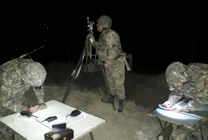 كجزء من التدريبات العسكرية الإستراتيجية الشاملة-الفرقة الثالثة للجيش الأرميني يجري تدريبات ليلية-