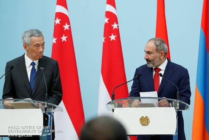 Joint press conference of Armenian and Singaporean PMs in Yerevan
