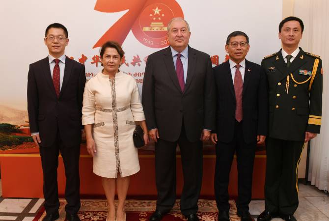 President Sarkissian, spouse Nouneh Sarkissian visit Chinese Embassy in Armenia