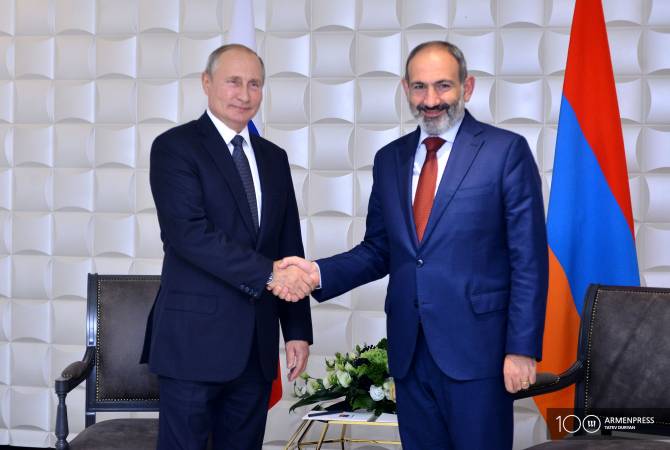 رئيس الوزراء الأرميني نيكول باشينيان يجتمع مع الرئيس الروسي فلاديمير بوتين في يريفان 