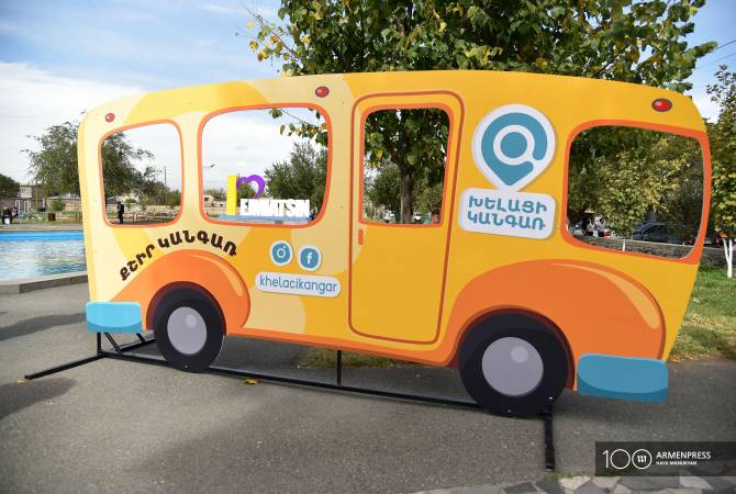 First Smart Bus Stop in Armenia launched in the city of Etchmiadzin