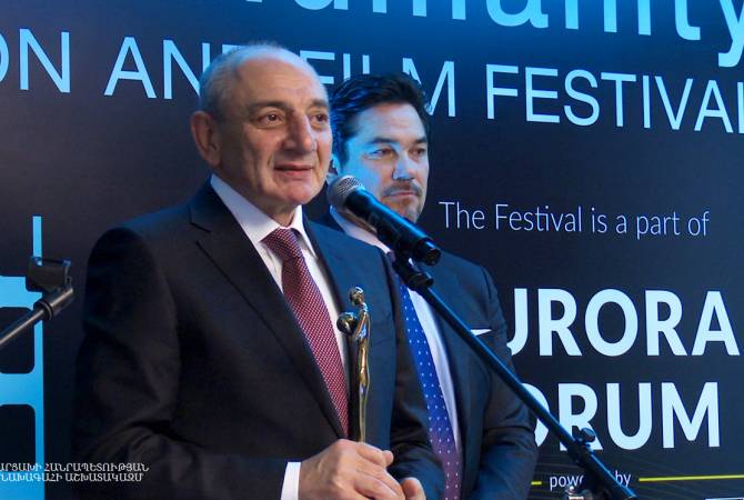 Artsakh's President attends event in Yerevan organized during "Reforming the World" film 
festival 