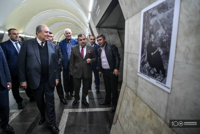 ARMENPRESS,Yerevan Subway pay homage to Komitas with unique exhibition on 150th 
anniversary of birth