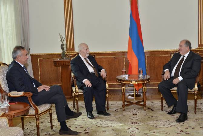 President Sarkissian hosts Vartan Gregorian and Lord Ara Darzi