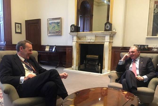 Armenian FM meets Permanent Under Secretary at UK Foreign and Commonwealth Office in 
London