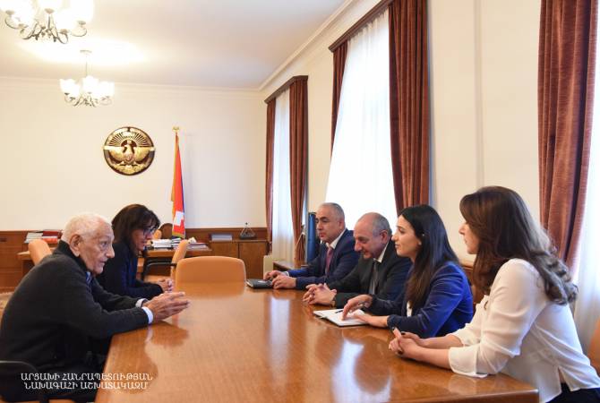 President of Artsakh receives member of Board of Directors of Armenian Women's Welfare 
Association