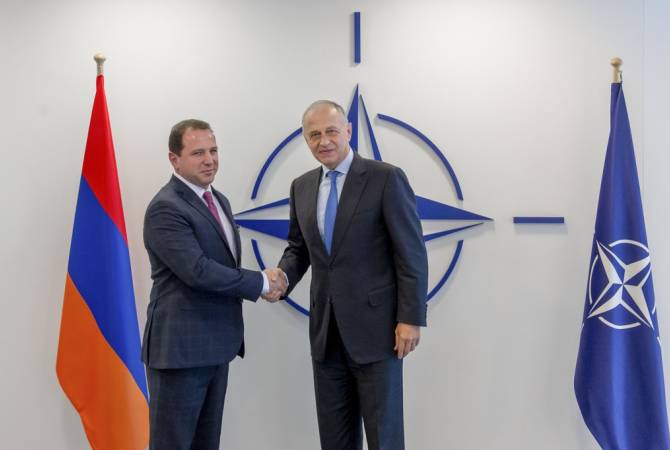 وزير دفاع أرمينيا دافيت تونويان في بروكسل بزيارة عمل ولقاء إدارة الناتو 
