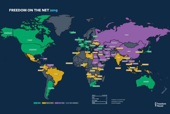 В докладе “Freedom On the Net” Армения лидирует в регионе

