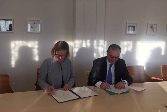 Armenia, Sweden sign agreement on developing cooperation 