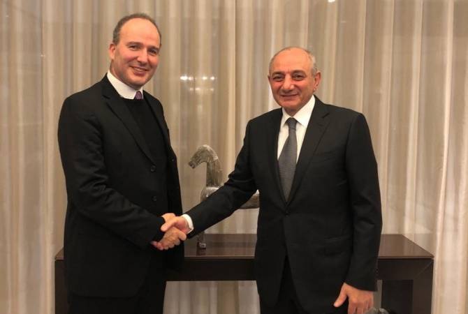 President of Artsakh arrives in Belgium on working visit