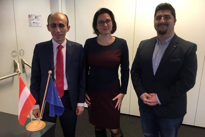 Artak Beglarian a  rencontré une députée autrichienne et l’Ombudsman de Vienne