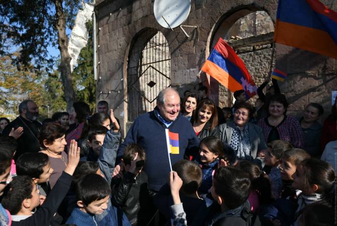 President Sarkissian visits Chinari bordering community in Tavush province