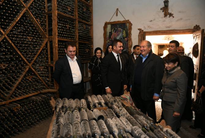 Президент Армен Саркисян посетил Иджеванский винно-коньячный завод

