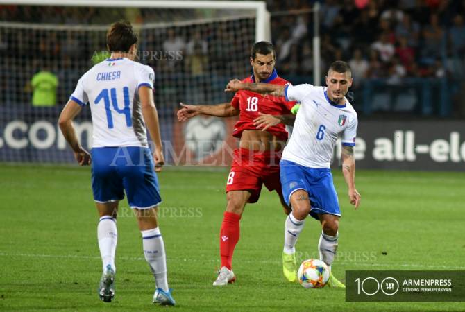 Итальянцы представили заявку на  игру  против  команды Армении