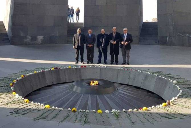 Egyptian scholars visit Armenian Genocide memorial in Yerevan 