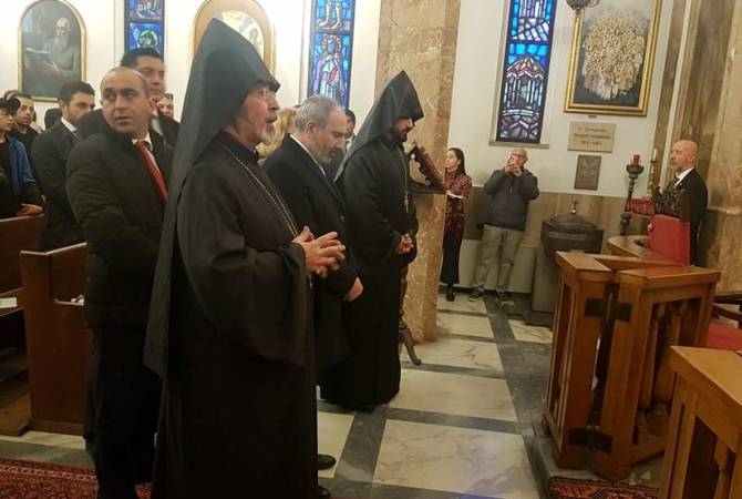 Пашинян прибыл в армянскую церковь Сорока младенцев Милана

