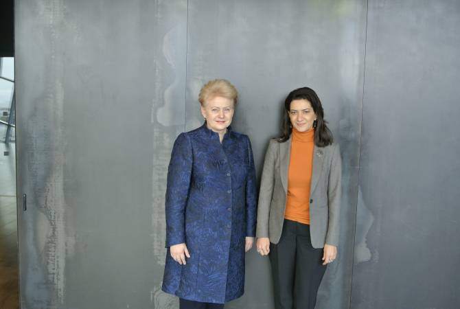 Armenian PM’s spouse meets with former Lithuanian President during Iceland trip