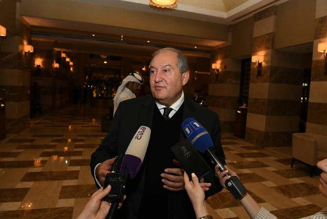 President Sarkissian invites Qatari leader to pay official visit to Armenia
