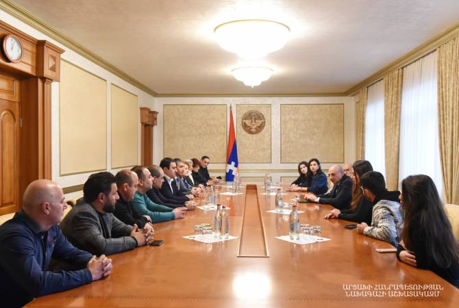 President of Artsakh holds meeting with delegation of Ukrainian-Armenian businessmen