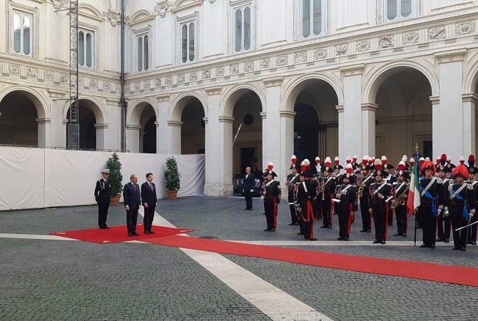 Փաշինյանը հանդիպում է Իտալիայի Հանրապետության նախարարների խորհրդի 
նախագահի հետ